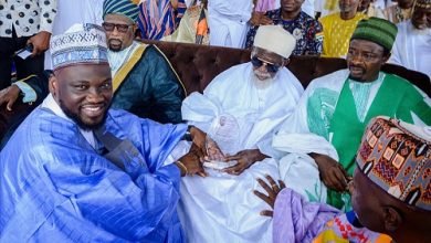 Mr Frimpong (left) receiving the award from the Imam