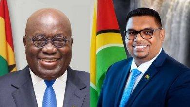 President Akufo-Addo(left) and President Dr Mohammed Irfaan Ali of Guyana