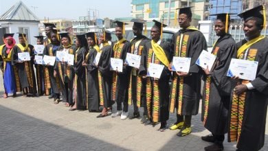 • Some of the graduands with their certificates Photo: Godwin Ofosu-Acheampong