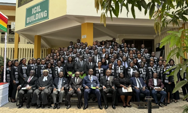 • Dignitaries with the law students after the induction ceremony