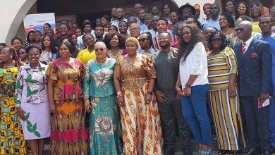 Dr Joyce Aryee, (fourth from left) with members and dignitaries at the event.