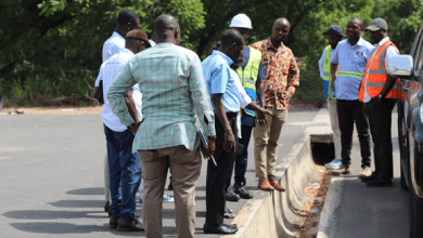 • PIAC team inspecting portions of the Teshie link road in the Ledzokuku Municipal Assembly
