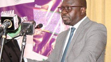 • Prof. Samuel K. Annim speaking at the programme. Photo: Ebo Gorman