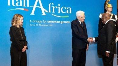President Akufo-Addo (right) interacting with some delegates after the summit