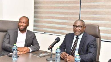 Mr Addo (right) Mr Adjei speaking at the event