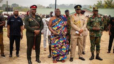 Nana Osae Nyampong VI flanked by top officers at the event