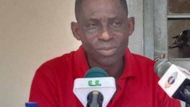 • Mr Amoo-Gyasi addressing the media