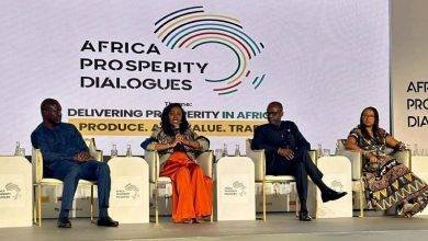 Mrs Obo-Nai (second from left) speaking at the event