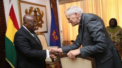 President Akufo-Addo welcoming Reverend Dr Wesley Granberg-Michaelson to the Jubilee House