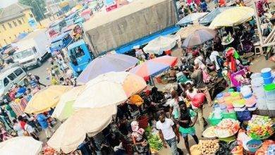 The congestion as a result of the displayed wares of traders on the streets and pavements in the CBD. Photo Stephanie Birikorang
