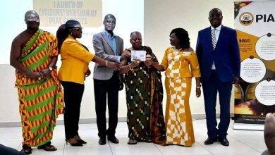 Dr Manteaw (third from left) with Prof. Nana S. K. B Asante (third from right) and other dignitaries launching the report