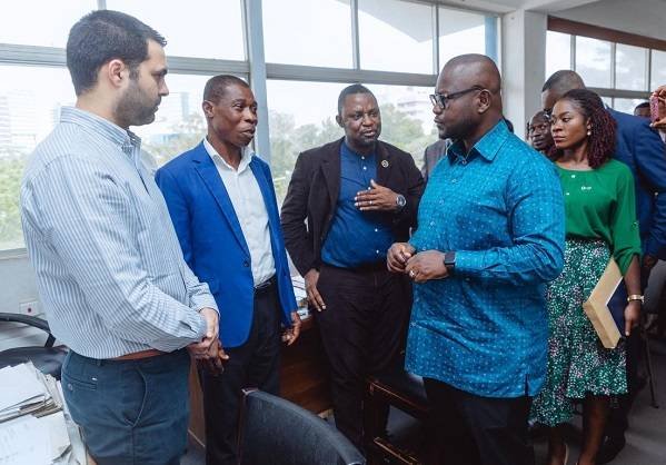 • Mr Asenso-Boakye (right) interacting with some dignitaries