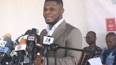 • Mr Sammy Gyamfi addressing the press Photo: Stephanie Birikorang