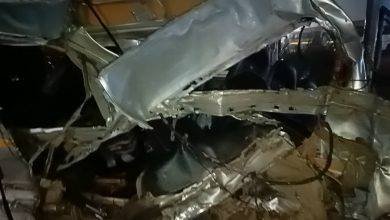• The mangled vehicle