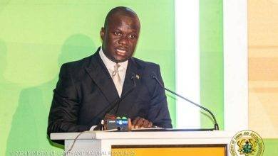 • Mr Jinapor (inset) speaking at the programme