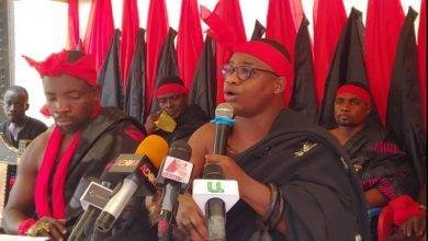 • Nana Pra speaking at the programme