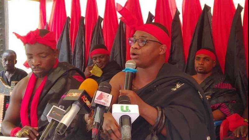 • Nana Pra speaking at the programme
