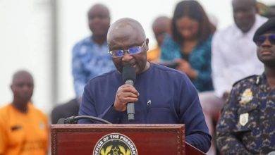 Vice President Dr Bawumia addressing guests at the commissioning ceremony