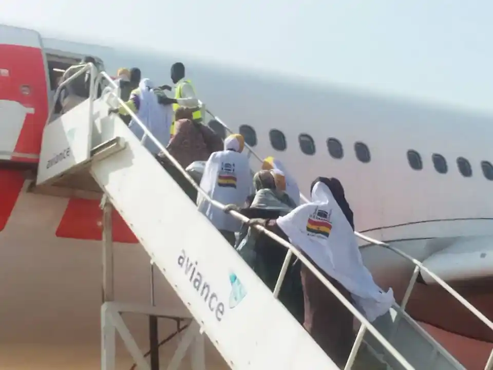 1st batch pilgrims out from Tamale International Airport