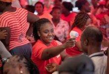 A health professional screens a beneficiary at Telecel Ghana Foundation's Healthfest in Adum–Kumasi