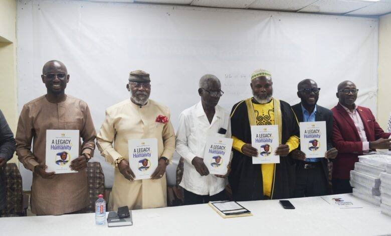 Dr Nyaho Nyaho-Tamakloe launching the book. Photo Stephanie Birikorang