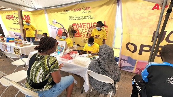 • Beneficiaries in a queue to be screened