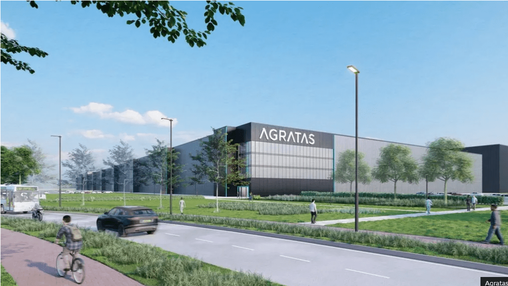 Artists impression of the new battery factory near Bridgwater