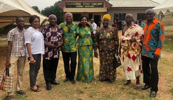 Prof Fosu (fourth from left) and the wife (fifth from left) with other dignitaries at the event