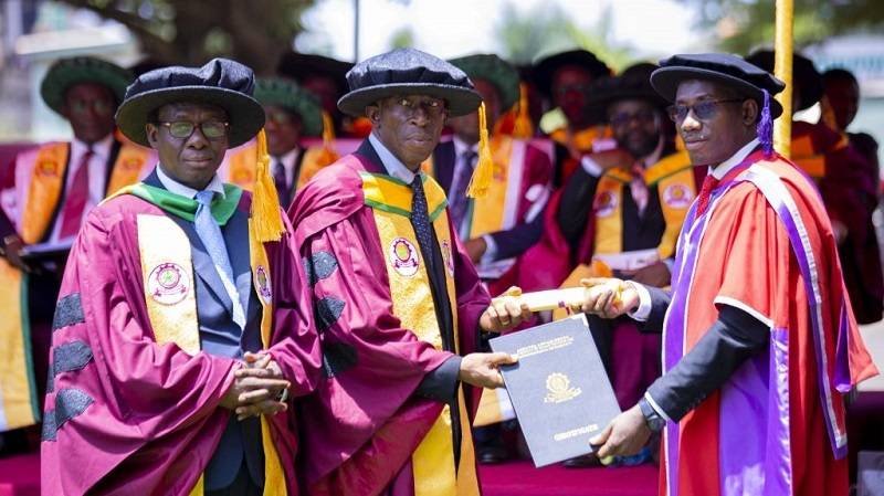 AAMUSTED  conferring the first Doctor of Philosophy (PhD) Degree on one of its illustrious students, Dr Robert Ampomah