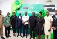 Mr Addo (fourth from right) with Mr Armah (fourth from left) and Mr Brown (second from right) and other dignitaries after the programme