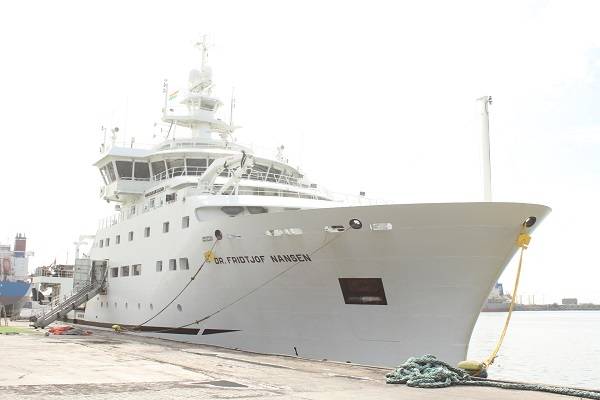 Norwegian research vessel assesses Ghana’s fish resources, marine pollution
