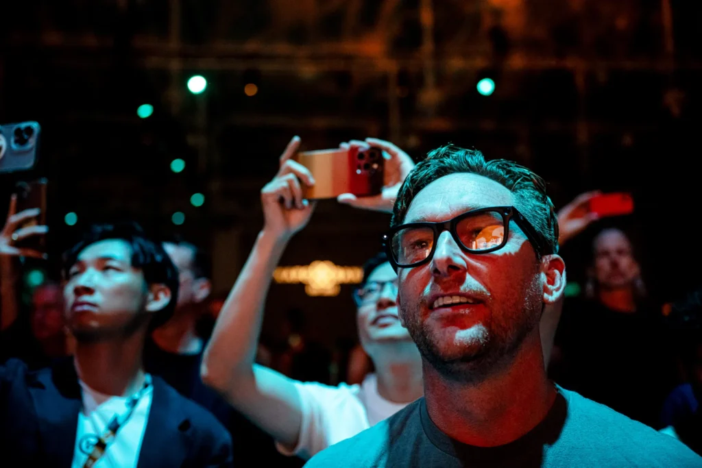 Attendees watch keynote speeches during the Bitcoin 2024 conference on July 26, 2024, in Nashville, Tennessee.PHOTOGRAPH: JON CHERRY; GETTY IMAGES