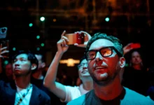 Attendees watch keynote speeches during the Bitcoin 2024 conference on July 26, 2024, in Nashville, Tennessee.PHOTOGRAPH: JON CHERRY; GETTY IMAGES