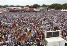 Sympathisers of the NDC at the Jubilee Park in Tamale