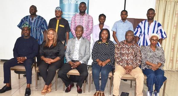 • Dr Steve Manteaw (seated third from left) with other stakeholders Photo: Godwin Ofosu -Acheampong