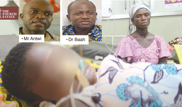 • Pona Tagan receiving treatment at the hospital while her mother Mbayire Tagan, sits beside her