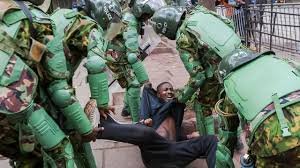 • Kenyan police have been accused of being brutal while handling protesters