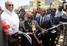 President Akufo-Addo cutting the tape to open the facilities for use Godwin Ofosu -Acheampong