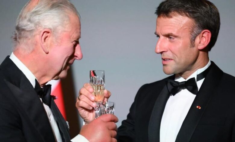 • The extravagant banquet at the Palace of Versailles was part of King Charles' three-day state visit to France in September