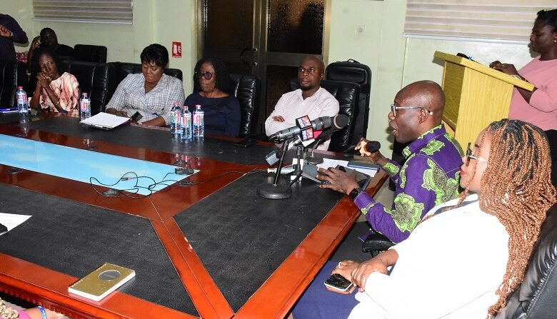 • Dr Adofo Ofosu (second from right) speaking at the news conference Photo : Godwin Ofosu-Acheampong