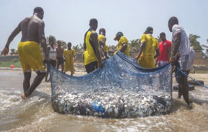 • Fishermen with a catch