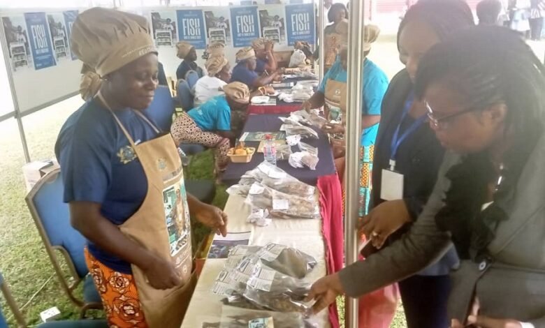 • Participants inspected some of the certified fish processors displayed at the Safe Fish Symposium