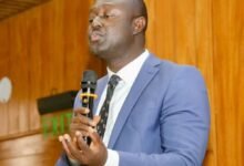 • Justice Dr Poku Adusei (inset) addressing participants at the forum Photo: Stephanie Birikorang