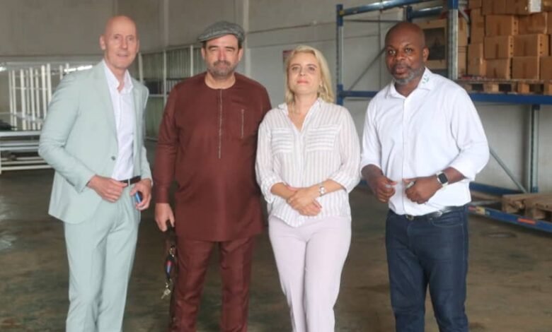 • Nana Konadu (right) with Mr Krull (third from right) and other dignitaries