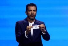 • Gianluigi Buffon conducting the draw