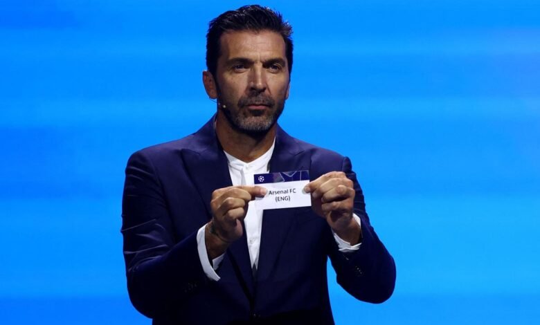 • Gianluigi Buffon conducting the draw