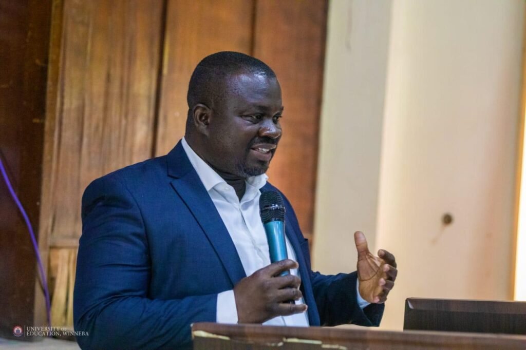 • Mr Albert Dwumfour (inset) addressing participants in the seminar