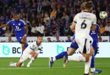 • Jordan Ayew opened his Leicester City account with a fabulous first-half strike