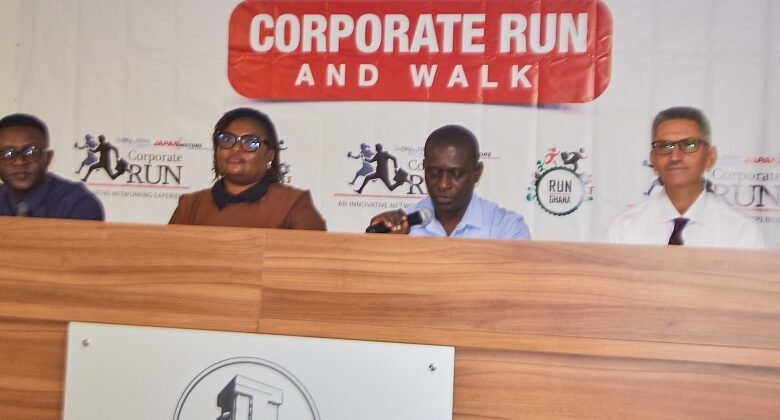 Mr Ampong (second from right) speaking at the launch