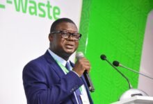 Mr John Kingsley Krugu,Executive Director,EPA speaking in the conference